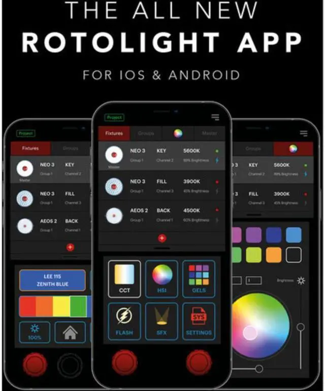 Alt view image 7 of 14 - Rotolight NEO 3 On-Camera RGBWW LED Light Starter Bundle