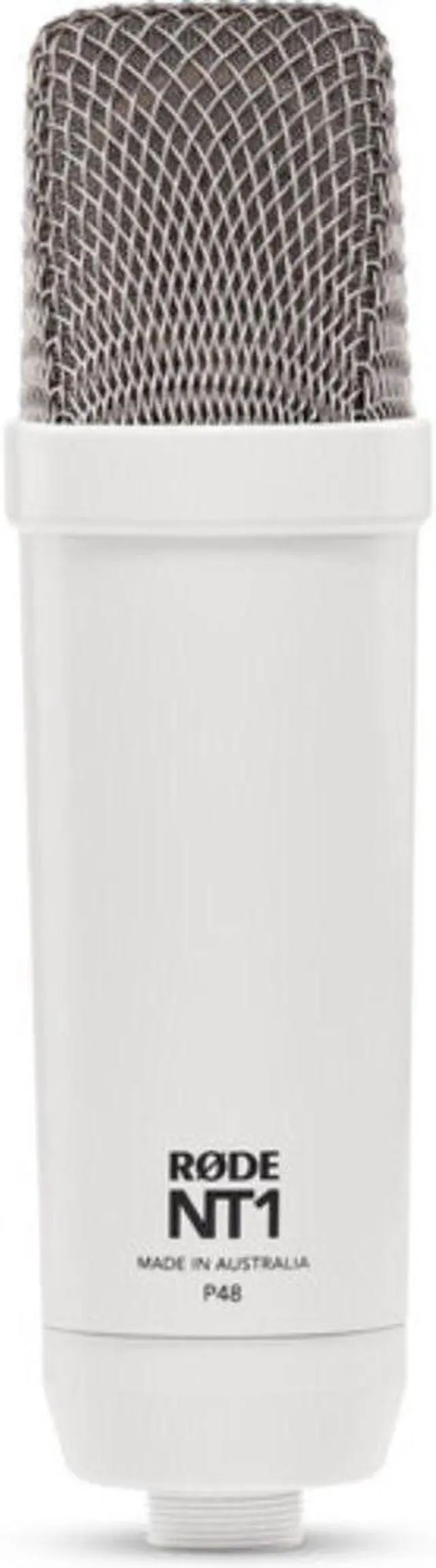 Alt view image 5 of 7 - RODE NT1 Signature Series Large-Diaphragm Condenser Microphone (White) Bundle with Mic Stand with Fixed Boom