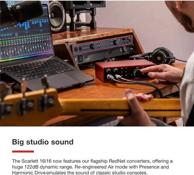 Alt view image 6 of 7 - Focusrite Scarlett 16i16 USB-C Audio/MIDI Interface (4th Generation)