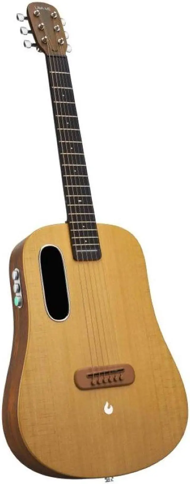 Alt view image 2 of 7 - LAVA ME AIR Spruce 36 with Airflow BagWoodgrain Brown/Burlywood Bundle with Classic Celluloid Guitar Pick 351 Shape Medley 12-Pack, Rok-It Tripod Guitar Stand, Kopul Premium 3000 Male Instrument Cable