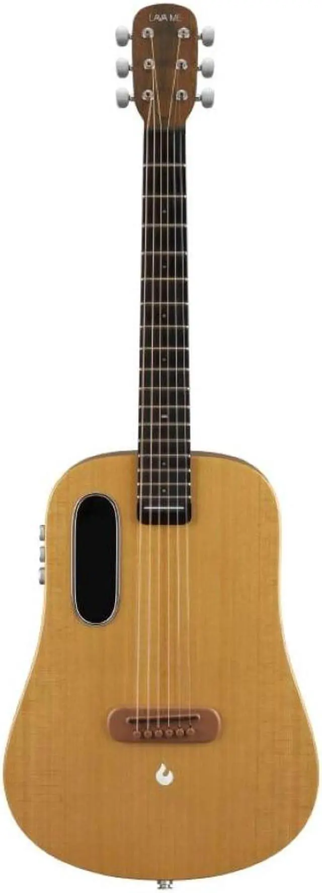 Alt view image 4 of 7 - LAVA ME AIR Spruce 36 with Airflow BagWoodgrain Brown/Burlywood Bundle with Classic Celluloid Guitar Pick 351 Shape Medley 12-Pack, Rok-It Tripod Guitar Stand, Kopul Premium 3000 Male Instrument Cable