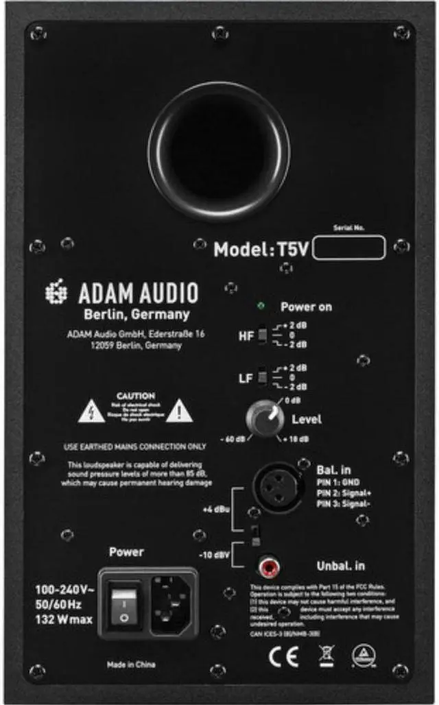 Alt view image 4 of 4 - Adam Professional Audio T5V T-Series Active Nearfield Monitor (Single)