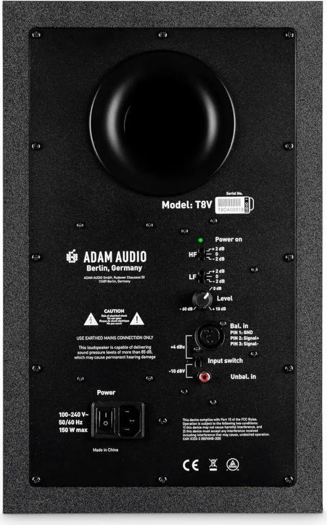 Alt view image 4 of 6 - Adam Audio T8V T-Series Active Nearfield Monitor (Single)