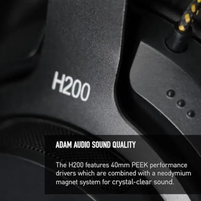 Alt view image 5 of 7 - Adam Audio H200 Over-Ear Closed-Back Headphones