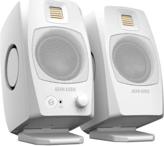 Alt view image 2 of 12 - Adam  Audio D3V Active Desktop Monitoring System (White)