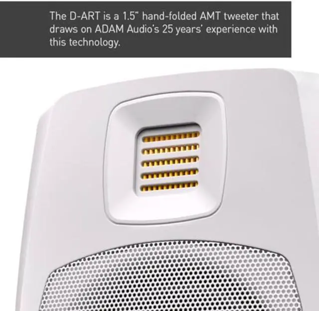 Alt view image 6 of 12 - Adam  Audio D3V Active Desktop Monitoring System (White)