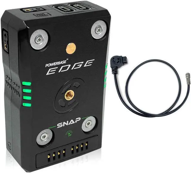 Main image of Core SWX Powerbase EDGE SNAP Battery Kit with Quick Release Plate & 2-Pin Cable For Black Magic Design Cameras Bundle with Core SWX PD Pro to 2-Pin Blackmagic Design Cable (24")