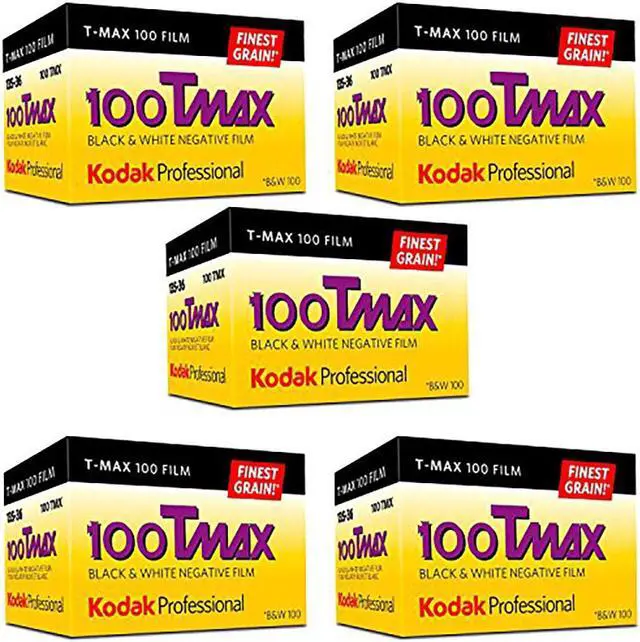 Main image of Ritz Camera Kodak Professional 100 Tmax Black and White Negative Film (ISO 100) 35mm 36 Exposures (853 2848) 5 Pack