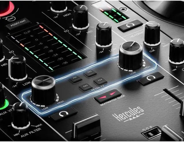 Alt view image 5 of 7 - Hercules DJControl Inpulse 500 DJ Software Controller Bundle with Hercules HDP DJ60 Closed-Back, Over-Ear DJ Headphones