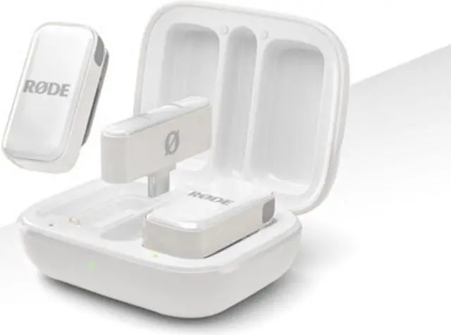 Alt view image 5 of 13 - RODE Wireless Micro 2-Person Ultracompact Wireless Microphone System with USB-C Connector (2.4 GHz, White)