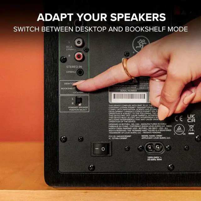 Alt view image 3 of 10 - Mackie CR4.5BT Creative Reference Powered 4.5" Studio Monitors with Bluetooth (Pair, Black)