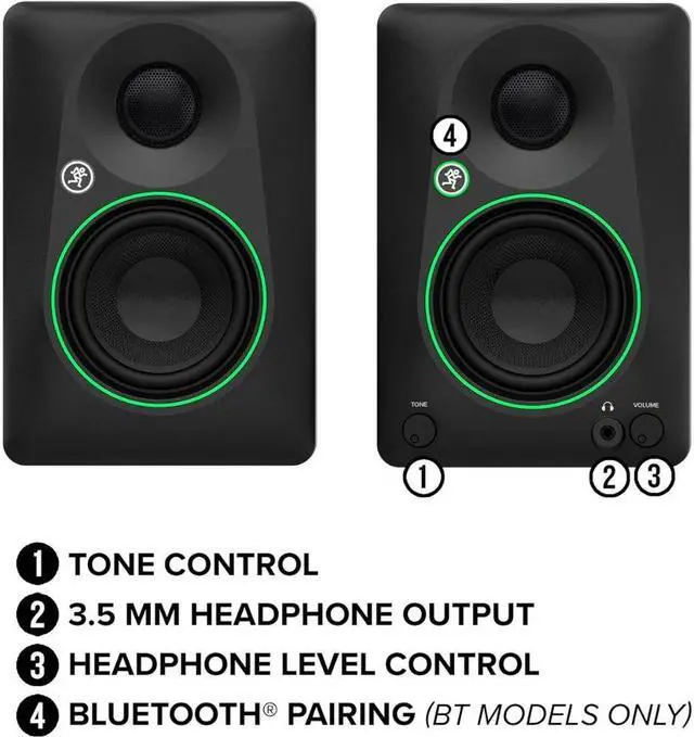 Alt view image 5 of 10 - Mackie CR4.5BT Creative Reference Powered 4.5" Studio Monitors with Bluetooth (Pair, Black)