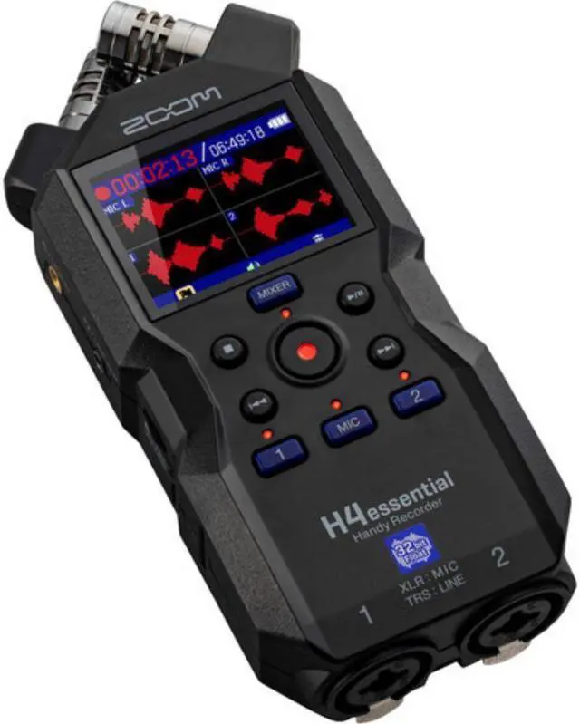 Alt view image 2 of 7 - Zoom H4essential 4-Track 32-Bit Float Portable Audio Recorder Bundle with Zoom APH-4e Accessory Pack for H4essential Portable Recorder and Kellards Cleaning Pack