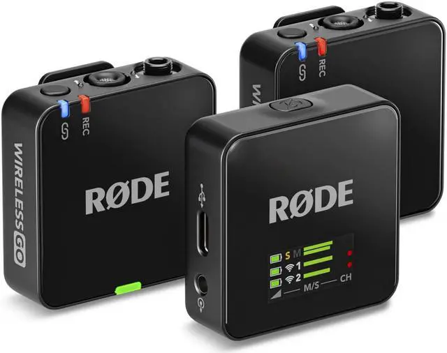 Alt view image 3 of 7 - RODE Wireless GO (Gen 3) 2-Person Compact Digital Wireless Microphone Recorder Black Bundle with Grade Lavalier Lapel Microphone (2 Pack), Kellards Cleaning Cloth