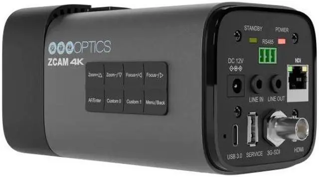Alt view image 6 of 7 - PTZOptics Studio 4K Camera with 12x Optical Zoom (Gray) Bundle with Delvcam VGRIP-2 LCD Monitor Multi-Arm Clamp Mount