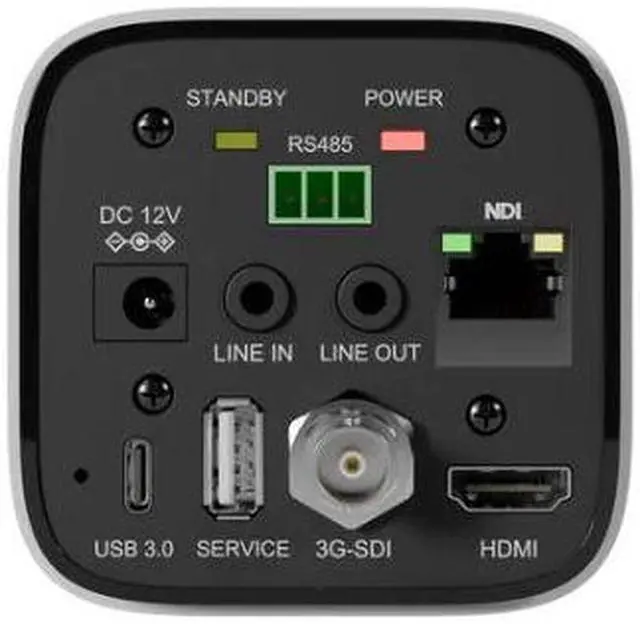 Alt view image 4 of 7 - PTZOptics Studio 4K Camera with 12x Optical Zoom (White) Bundle with Delvcam VGRIP-2 LCD Monitor Multi-Arm Clamp Mount