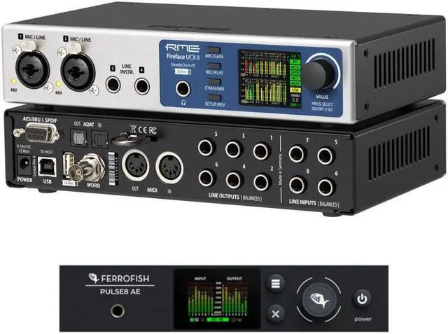 Main image of RME Fireface UCX II Desktop 20x20 USB Audio/MIDI Interface Bundle with Ferrofish Pulse8 AE 8x8 AD/DA Converter with ADAT