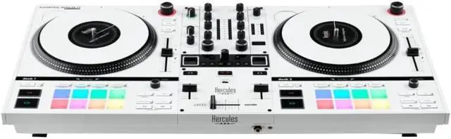 Alt view image 4 of 7 - Hercules DJ Control Inpulse T7 White, Limited Edition Bundle with Hercules HDP DJ45 Closed-Back, Over-Ear DJ Headphones