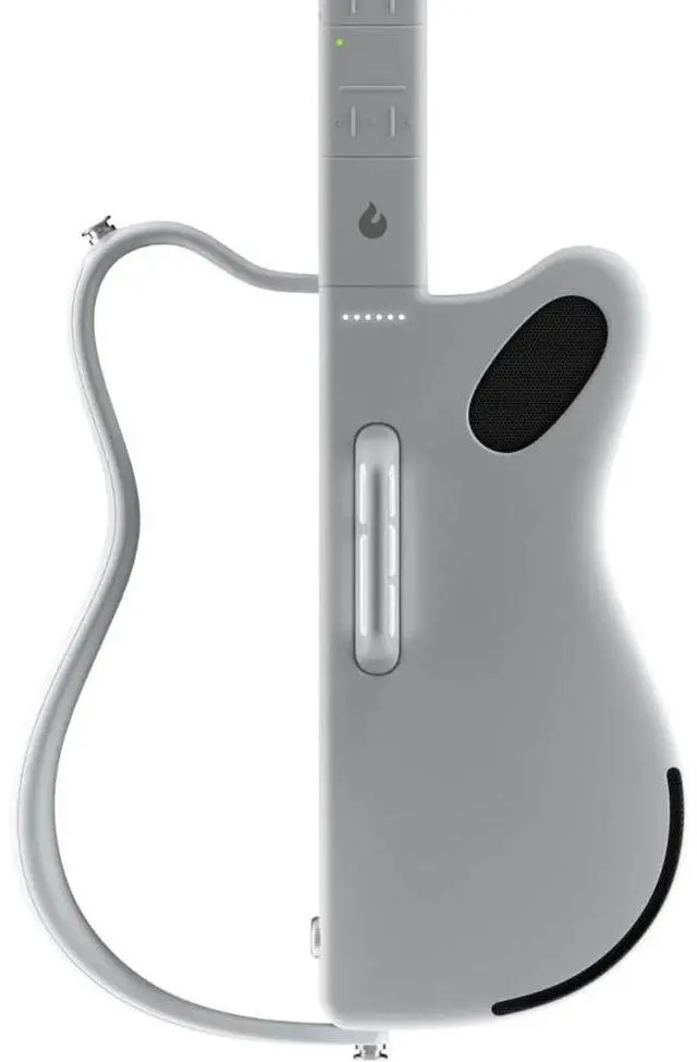 Alt view image 3 of 7 - LAVA GENIE 9270002 Sampler Guitar, No Strings Attached, Hundreds of Instrument Presets, Onboard Speaker, Foldable, Detachable, White, 30.5 inch.