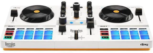 Alt view image 2 of 16 - Hercules DJControl Mix Ultra DJ Controller with Protective Cover