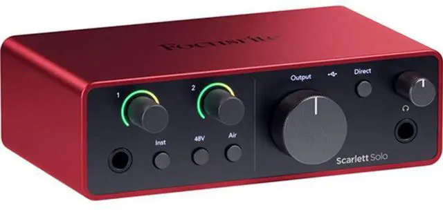 Alt view image 2 of 7 - Focusrite Scarlett Solo USB-C Audio Interface (4th Gen) Bundle with Aston Microphones Element Microphone KIT and Kellards XLR-P20T Pro 20 ft XLR Microphone Cable, XLR Male to Female Cable 3-Pin