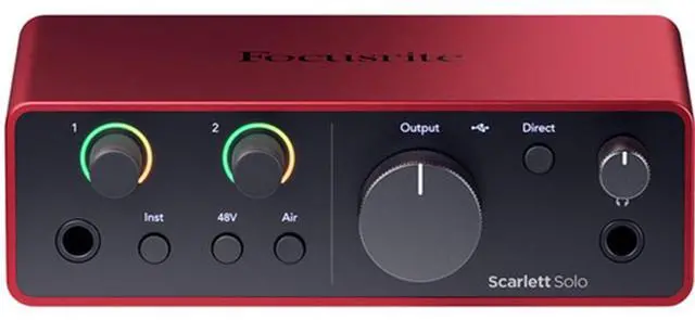 Alt view image 3 of 7 - Focusrite Scarlett Solo USB-C Audio Interface (4th Gen) Bundle with Aston Microphones Element Microphone KIT and Kellards XLR-P20T Pro 20 ft XLR Microphone Cable, XLR Male to Female Cable 3-Pin