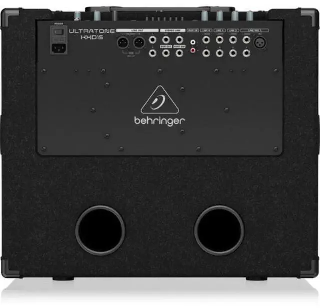 Alt view image 4 of 6 - Behringer Ultratone KXD15 600W 4-Channel PA System and Keyboard Amplifier with 15" Turbosound Speaker