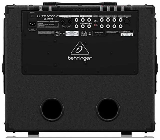 Alt view image 6 of 6 - Behringer Ultratone KXD15 600W 4-Channel PA System and Keyboard Amplifier with 15" Turbosound Speaker