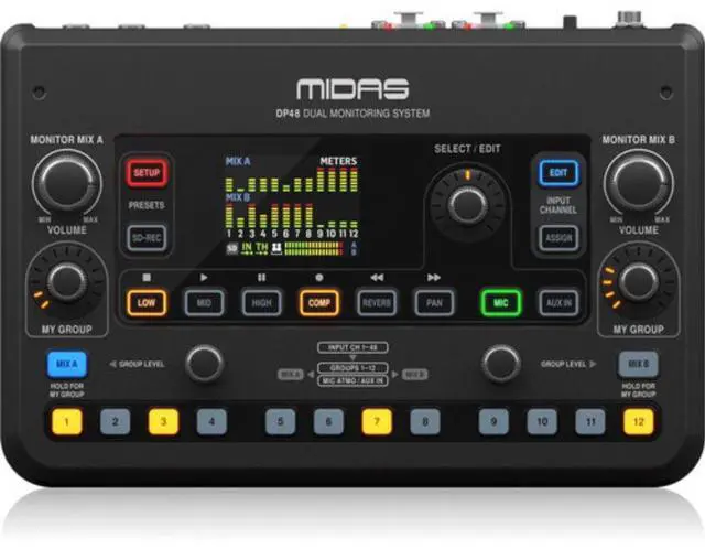 Alt view image 2 of 5 - Midas DP48 Dual 48-Channel Personal Monitor Mixer with SD Card Recorder