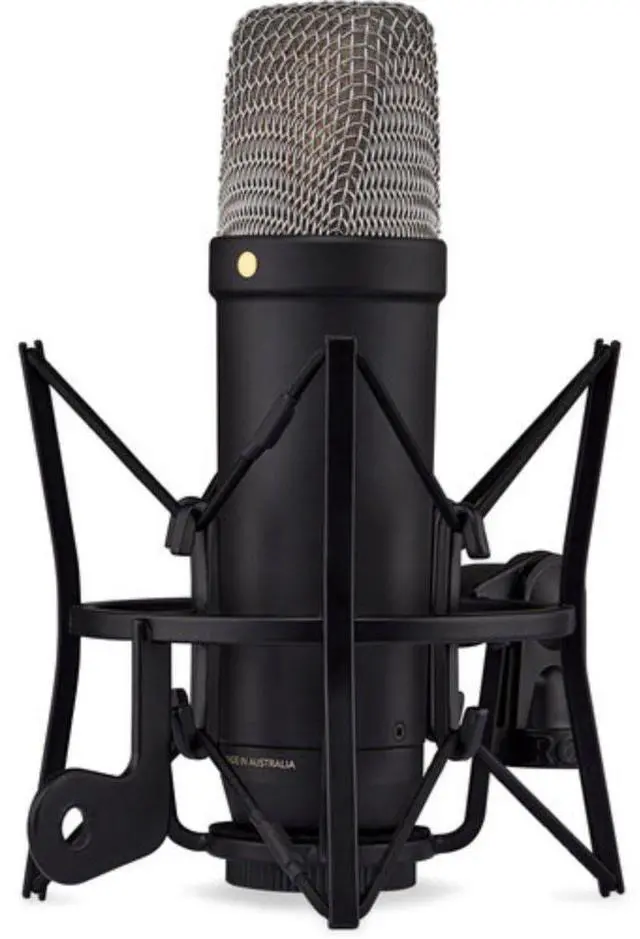 Alt view image 4 of 7 - Rode NT1(Black) 5th Generation Hybrid Studio Condenser Microphone Bundle with Kellards PST2 Adjustable Height Microphone Stand with Boom, Polsen HPC-A30 Closed-Back Studio Monitor Headphones