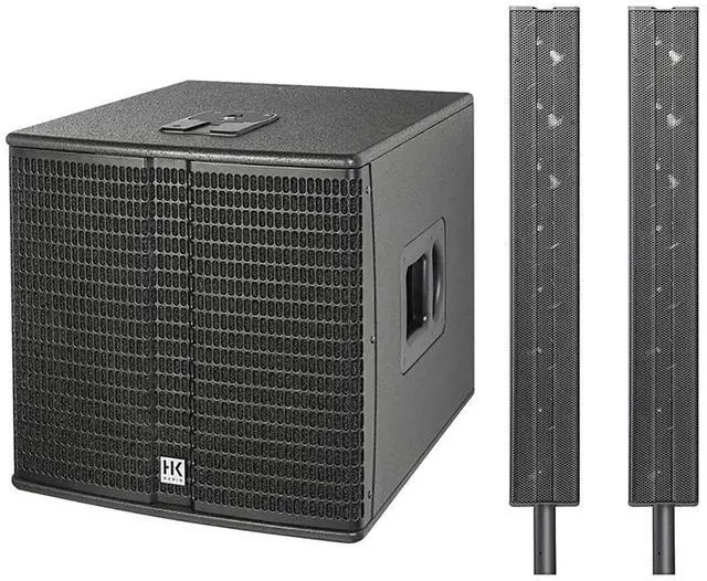 Main image of HK AUDIO E 115 SUB D 2400W 15" Powered Subwoofer Bundle with 2x HK AUDIO E 835 Mid/High Powered Column Line Array Speaker Unit