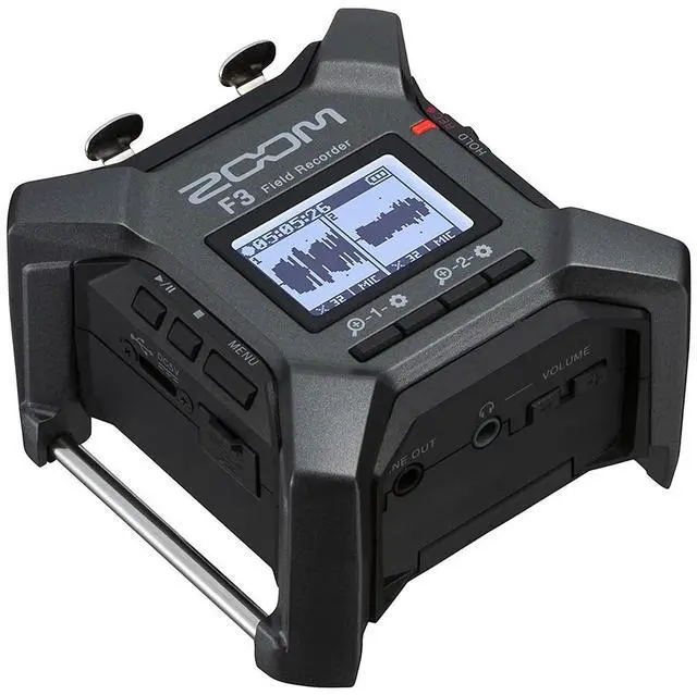 Alt view image 2 of 7 - Zoom F3 2-Input / 2-Track Portable Field Recorder with Pro Field Kit Bundle with 64GB microSDXC Memory Card, Mounting Plate for Zoom F3 and XLR-P20T Pro 20 ft XLR Microphone Cable