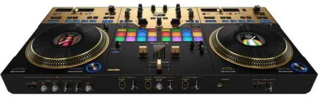 Alt view image 3 of 5 - Pioneer DJ DDJ-REV7 2-Channel rekordbox and Serato DJ Pro Controller with Motorized Jog Wheels (Limited Edition Gold)