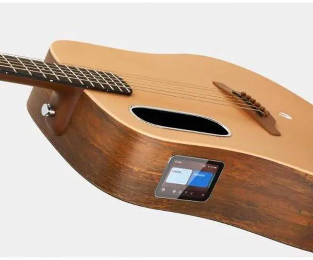 Alt view image 4 of 7 - LAVA ME 4 Solid Spruce Top Series,HILAVA 2.0 Smart Acoustics Electric Guitars, Woodgrain Brown/Burlywood