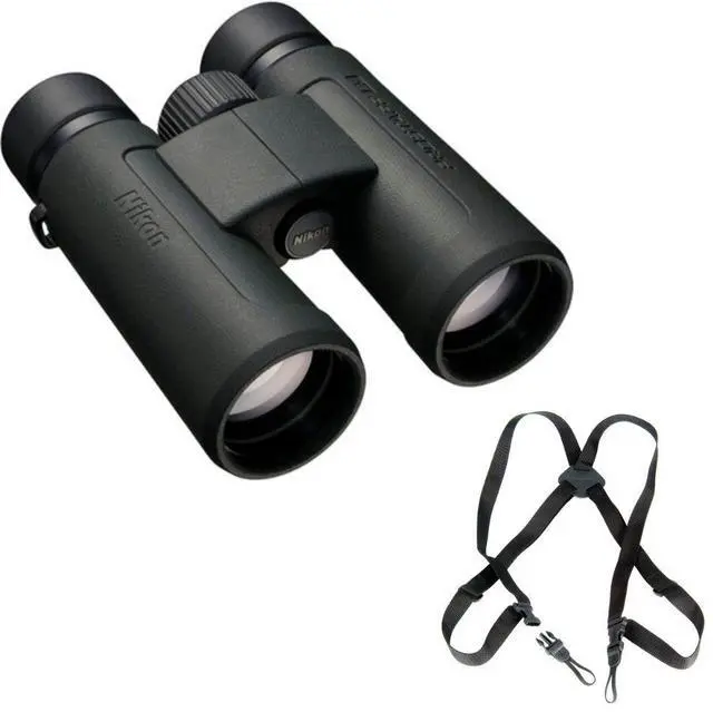 Alt view image 2 of 7 - Nikon PROSTAFF P3 10x42 Binoculars Bundle with OP/TECH USA Bino/Cam Harness Binocular or Camera Strap (Webbing Version)