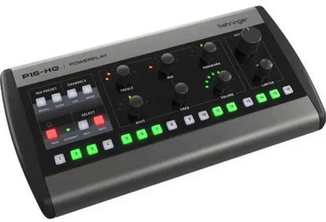 Alt view image 4 of 7 - Behringer P16-HQ 16-Channel Personal Monitoring Mixer Bundle with Behringer Mounting Bracket for P16-M