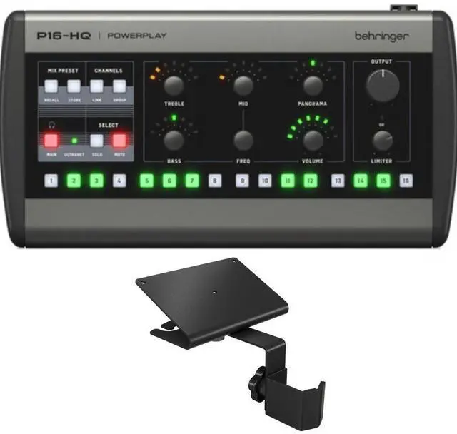 Main image of Behringer P16-HQ 16-Channel Personal Monitoring Mixer Bundle with Behringer Mounting Bracket for P16-M