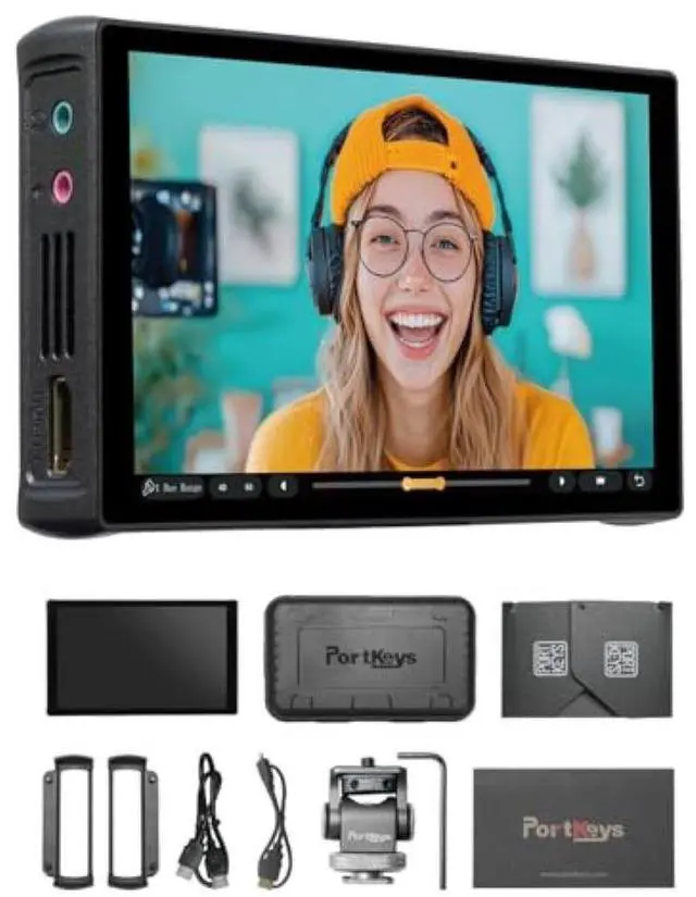 Alt view image 2 of 7 - Portkeys PT5 III Camera Monitor 5.4" 800nits Bundle with Pawa NP-F550 Lithium-Ion Battery Pack (7.4V, 2000mAh), Watson Compact AC/DC Charger for L&M Series Batteries