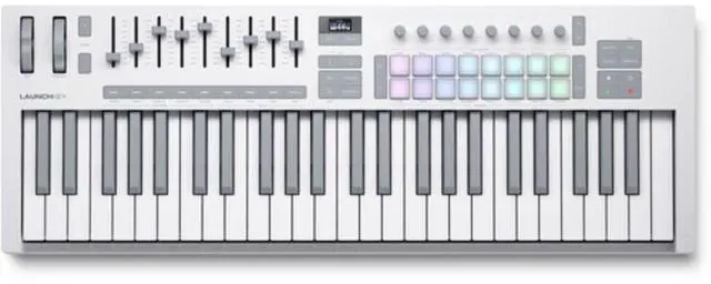 Alt view image 2 of 7 - Novation Launchkey 49 MK4 USB MIDI Keyboard Controller (White, 49 Keys)