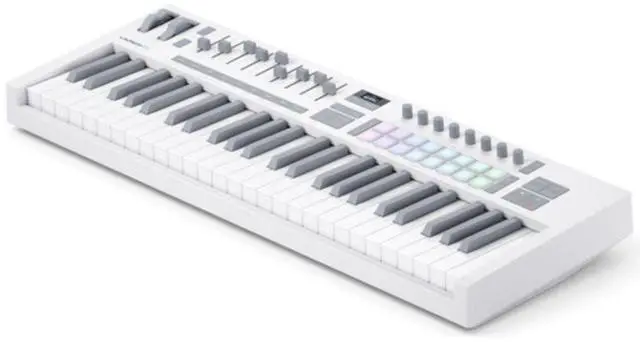 Alt view image 3 of 7 - Novation Launchkey 49 MK4 USB MIDI Keyboard Controller (White, 49 Keys)