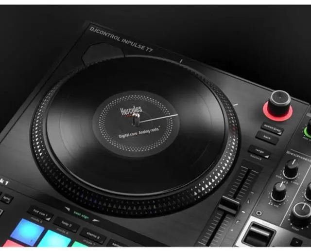 Alt view image 5 of 7 - Hercules DJControl Inpulse T7, 2 Deck Motorized DJ Controller with built in STEMS Control, Serato DJ and DJUCED included Bundle with Hercules DJControl Inpulse T7 2-Part Semi-Rigid EVA Travel Bag