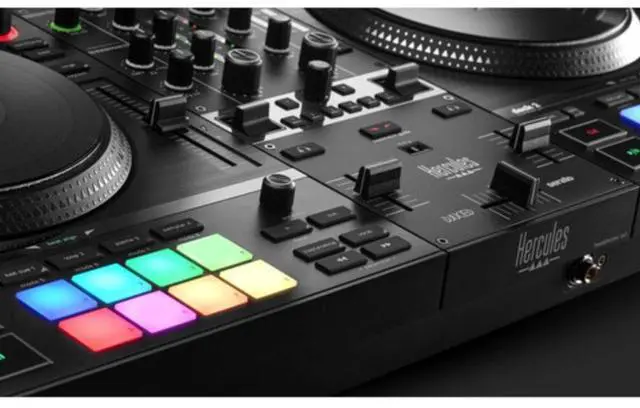 Alt view image 4 of 7 - Hercules DJControl Inpulse T7, 2 Deck Motorized DJ Controller with built in STEMS Control, Serato DJ and DJUCED included Bundle with Hercules DJControl Inpulse T7 2-Part Semi-Rigid EVA Travel Bag