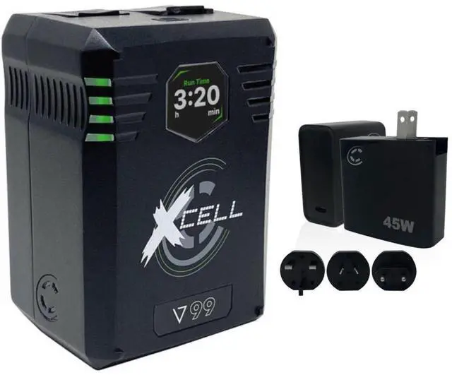 Main image of Core SWX XCell Micro-Sized Smart Battery (99Wh, V-Mount) Bundle with Core SWX XPD-45 Universal 45W USB-C PD Wall Charger with Cable