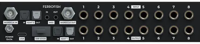 Alt view image 3 of 4 - Ferrofish Pulse8 AE 8x8 AD/DA Converter with 66-Channel ADAT to USB Audio Interface