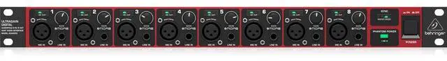Alt view image 3 of 5 - Behringer ULTRAGAIN ADA8200 High-Quality 8x8 ADAT Audio Interface with Midas Mic Preamps