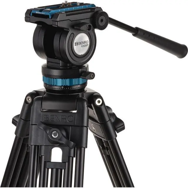 Alt view image 9 of 20 - Benro Video Tripod with Head 15lb Payload Continuous Pan Drag (KH26PC)