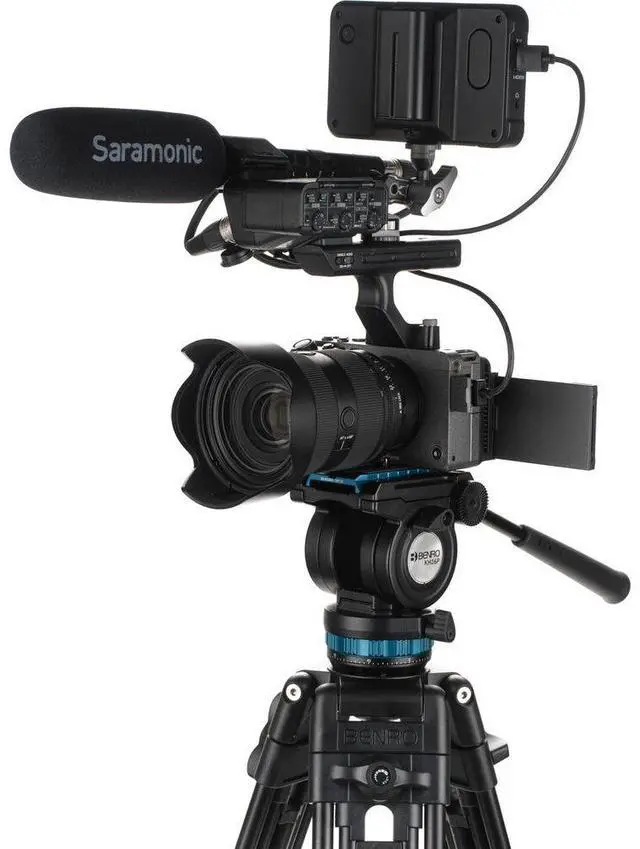 Alt view image 10 of 20 - Benro Video Tripod with Head 15lb Payload Continuous Pan Drag (KH26PC)