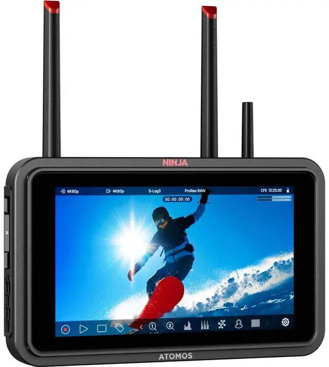 Alt view image 2 of 7 - Atomos Ninja TX 5.2" Camera to Cloud Monitor/Recorder Bundle with Monitor Mount & Sun Hood