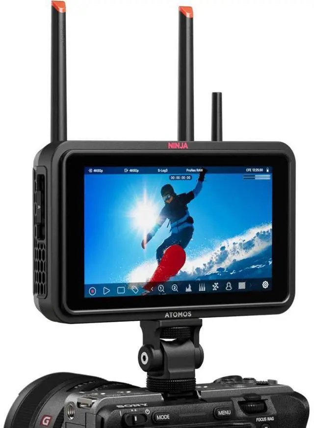 Alt view image 4 of 7 - Atomos Ninja TX 5.2" Camera to Cloud Monitor/Recorder Bundle with Monitor Mount & Sun Hood