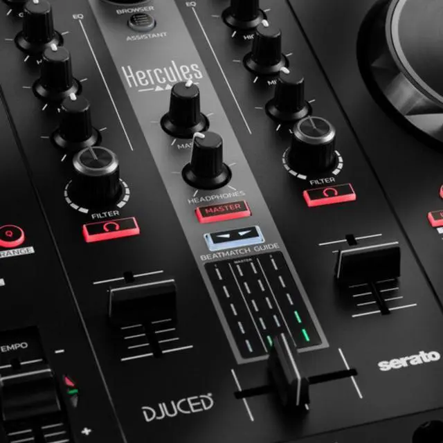 Alt view image 6 of 7 - Hercules DJ Control Inpulse 300 MK2 2-Deck USB DJ Controller for Serato DJ Lite and DJUCED Bundle with ProX XB-DJCS ZeroG Ultra Lightweight Bag